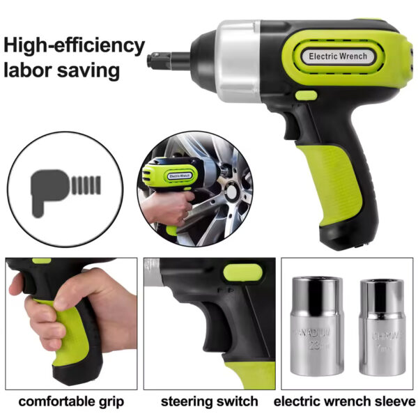 VEVOR 5 Ton 12V Electric Car Jack Kit + Impact Wrench LED Light Portable Hydraulic Jack 13.5-36 CM Tire Lifting Car Repair Tool - Image 3