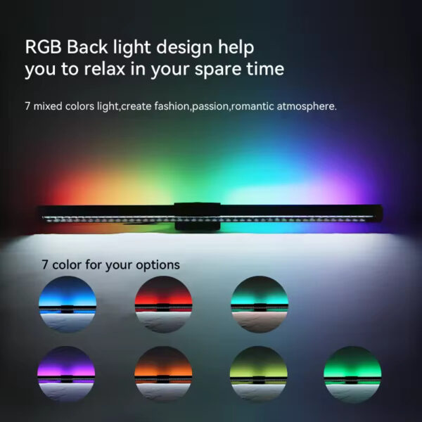 LED Monitor Light Bar – 44cm RGB Screen Hanging Lamp for Work, Study & Gaming | Dimmable Eye-Care Desk Lighting - Image 2