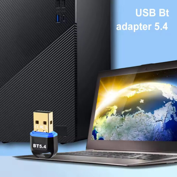 USB Bluetooth 5.4/5.3 Dongle Adapter – Wireless Receiver & Transmitter for PC, Speakers, Mouse, Keyboard & Audio | Plug & Play - Image 4