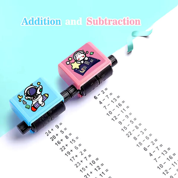 2-in-1 Teaching Stamp – Fill-in-the-Blank & Digital Math Roller Stamp for Reusable Math Practice | Perfect for Kids Learning - Image 3