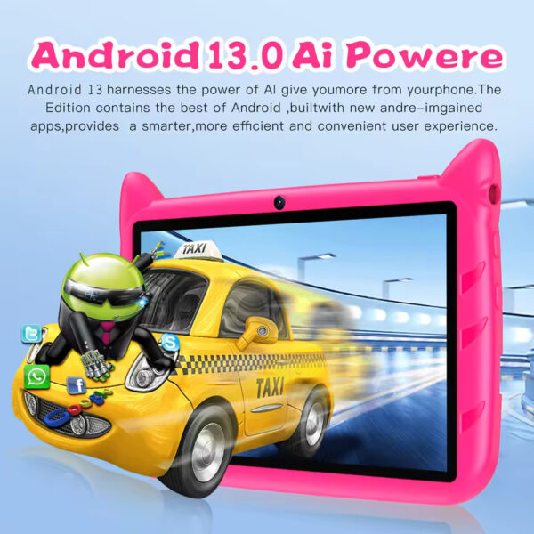 BDF 7" Kids Tablet – Android 13, 4GB RAM, 64GB ROM, 1TB Expandable, 5G WiFi, Dual Camera & 4000mAh Battery | Perfect Gift for Children! - Image 3