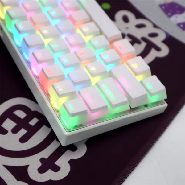 104 Keys Pudding Keycap Set – OEM Profile ABS PBT Double Shot for MX Switch Mechanical Keyboards | RGB Backlit Compatibility - Image 4