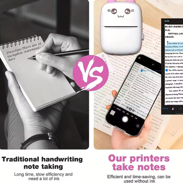 Mini HD Portable Bluetooth Thermal Printer – Inkless Pocket Printer for Notes, Labels & Students | Easy & Error-Free Printing - Image 6