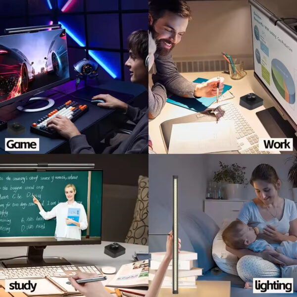 LED Monitor Light Bar – 44cm RGB Screen Hanging Lamp for Work, Study & Gaming | Dimmable Eye-Care Desk Lighting - Image 5