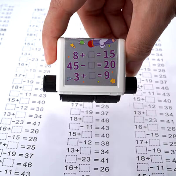 2-in-1 Teaching Stamp – Fill-in-the-Blank & Digital Math Roller Stamp for Reusable Math Practice | Perfect for Kids Learning - Image 6