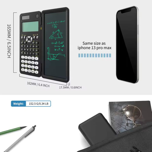 Mini Scientific Calculator with Writing Tablet – Notepad & Memo Pad for Office, School & Exams | 991ES, MS, EX 82MS - Image 5
