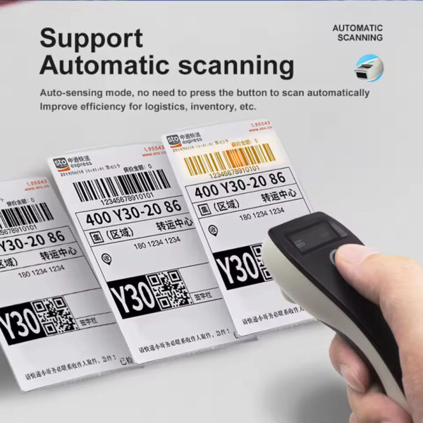 Mini 2D Barcode Scanner – Wireless Bluetooth & 2.4G | Pocket QR Code Reader for iOS, Android, PC & Mobile Payments - Image 4
